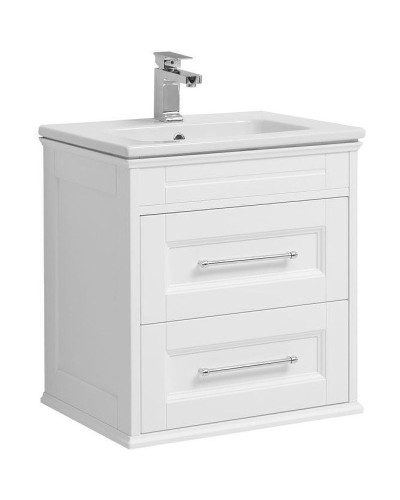Тумба с раковиной Aquanet Бостон М 60 212667 Белая матовая