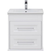 Тумба с раковиной Aquanet Бостон М 60 212667 Белая матовая