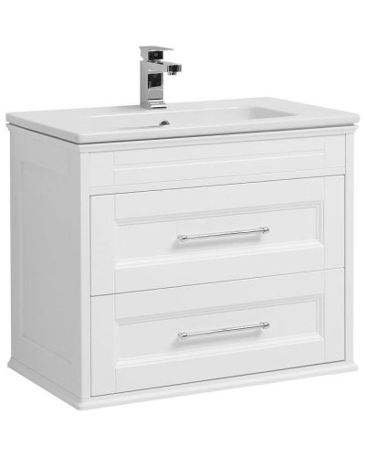 Тумба с раковиной Aquanet Бостон М 80 212668 Белая матовая