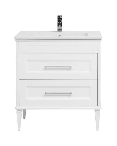Тумба с раковиной Aquanet Бостон М 80 212668 Белая матовая