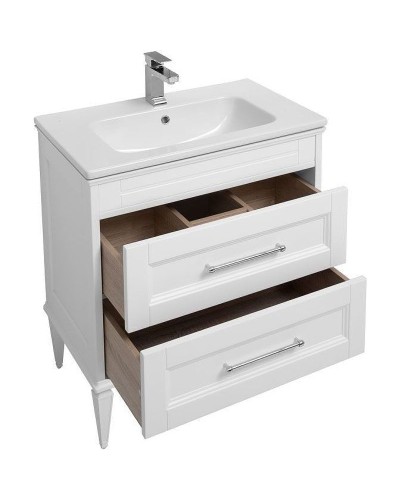 Тумба с раковиной Aquanet Бостон М 80 212668 Белая матовая