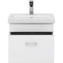 Тумба с раковиной Aquanet Верона 50 254066 подвесная Белый глянец