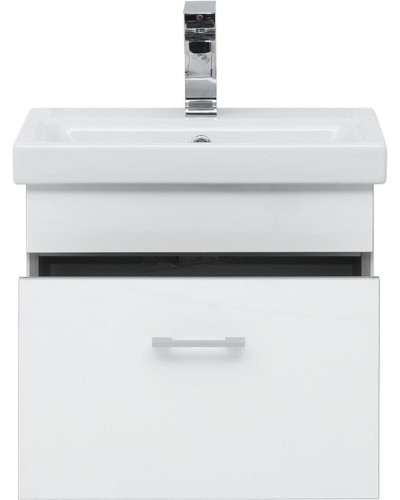 Тумба с раковиной Aquanet Верона 50 254066 подвесная Белый глянец