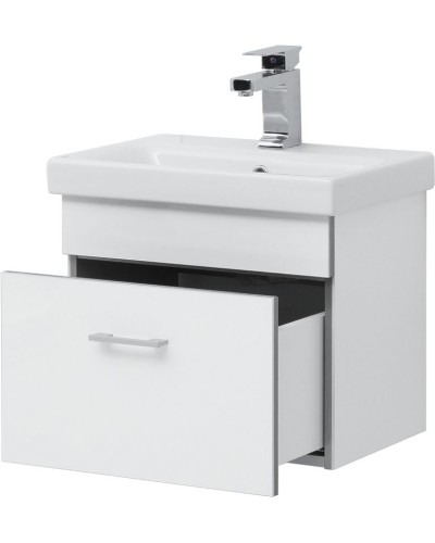 Тумба с раковиной Aquanet Верона 50 254066 подвесная Белый глянец