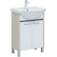 Тумба с раковиной Aquanet Донна 60 298579 Белый дуб Белая