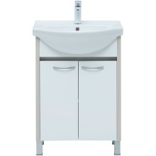 Тумба с раковиной Aquanet Донна 60 298579 Белый дуб Белая