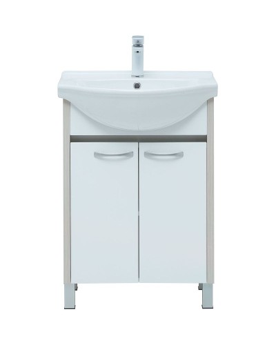 Тумба с раковиной Aquanet Донна 60 298579 Белый дуб Белая