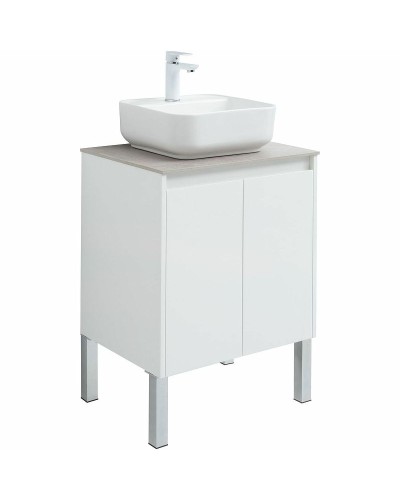 Тумба под раковину Aquanet Nova Lite 60 298847 подвесная Белая глянцевая