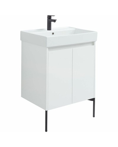 Тумба под раковину Aquanet Nova Lite 60 298847 подвесная Белая глянцевая