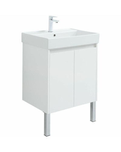 Тумба под раковину Aquanet Nova Lite 60 298847 подвесная Белая глянцевая