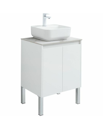 Тумба под раковину Aquanet Nova Lite 60 298847 подвесная Белая глянцевая