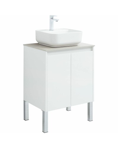 Тумба под раковину Aquanet Nova Lite 60 298847 подвесная Белая глянцевая