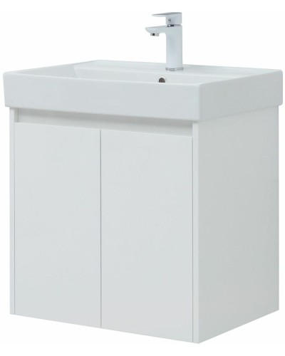 Тумба под раковину Aquanet Nova Lite 60 298847 подвесная Белая глянцевая