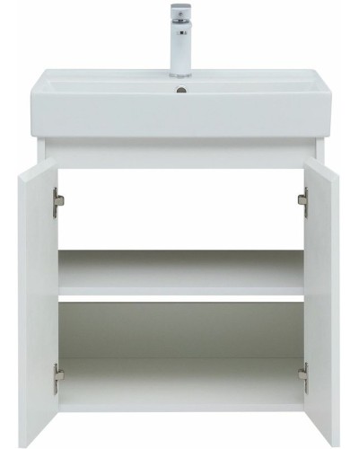 Тумба под раковину Aquanet Nova Lite 60 298847 подвесная Белая глянцевая