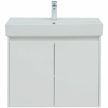 Тумба под раковину Aquanet Nova Lite 75 298850 подвесная Белая глянцевая