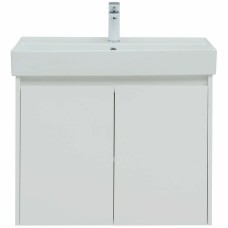 Тумба под раковину Aquanet Nova Lite 75 298850 подвесная Белая глянцевая
