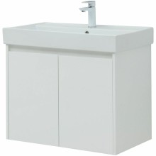 Тумба под раковину Aquanet Nova Lite 75 298850 подвесная Белая глянцевая