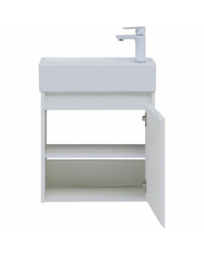Тумба под раковину Aquanet Nova Lite 50 298853 подвесная Белая глянцевая