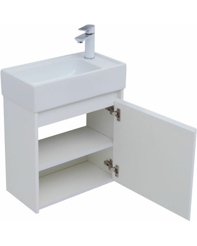 Тумба под раковину Aquanet Nova Lite 50 298853 подвесная Белая глянцевая