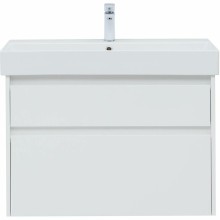 Тумба под раковину Aquanet Nova Lite 85 249936 подвесная Белый глянец