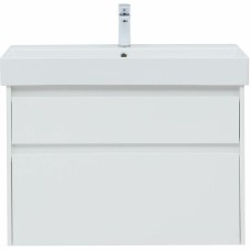 Тумба под раковину Aquanet Nova Lite 85 249936 подвесная Белый глянец