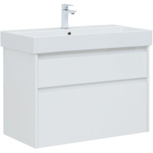 Тумба под раковину Aquanet Nova Lite 85 249936 подвесная Белый глянец