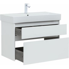 Тумба под раковину Aquanet Nova Lite 85 249936 подвесная Белый глянец