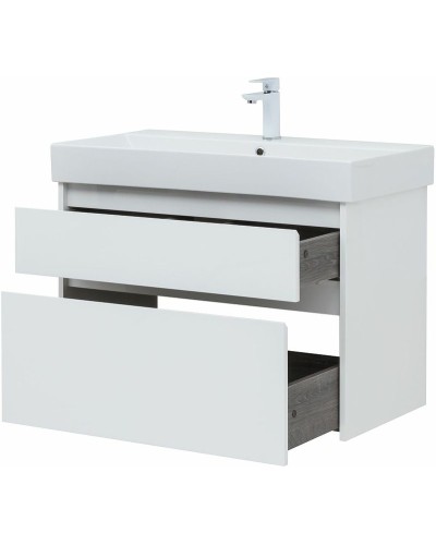 Тумба под раковину Aquanet Nova Lite 85 249936 подвесная Белый глянец