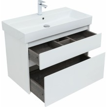 Тумба под раковину Aquanet Nova Lite 85 249936 подвесная Белый глянец