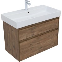 Тумба под раковину Aquanet Nova Lite 85 249954 подвесная Дуб рустикальный