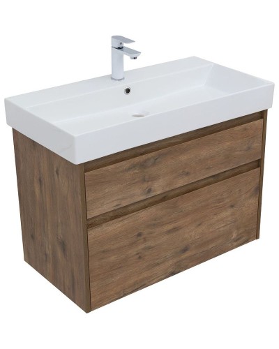 Тумба под раковину Aquanet Nova Lite 85 249954 подвесная Дуб рустикальный