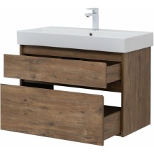 Тумба под раковину Aquanet Nova Lite 85 249954 подвесная Дуб рустикальный