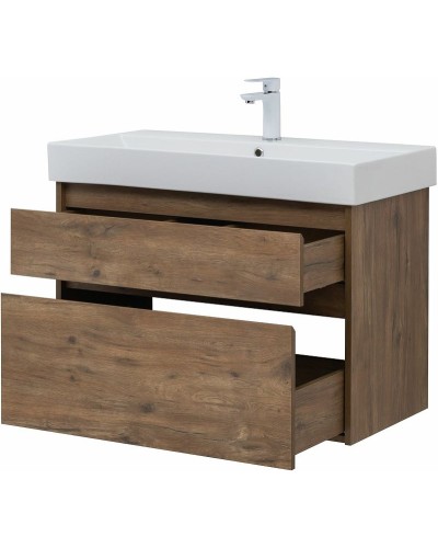 Тумба под раковину Aquanet Nova Lite 85 249954 подвесная Дуб рустикальный