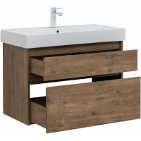 Тумба под раковину Aquanet Nova Lite 85 249954 подвесная Дуб рустикальный