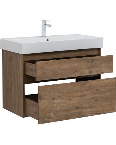 Тумба под раковину Aquanet Nova Lite 85 249954 подвесная Дуб рустикальный