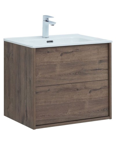Тумба под раковину Aquanet Lino 60 Flat 287541 подвесная Дуб Веллингтон