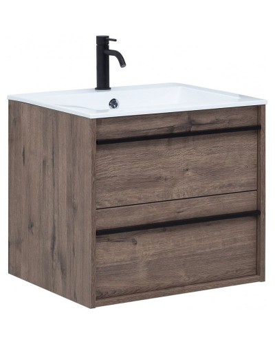 Тумба с раковиной Aquanet Lino 60 271944 подвесная Дуб Веллингтон