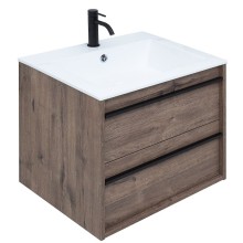 Тумба с раковиной Aquanet Lino 60 271944 подвесная Дуб Веллингтон