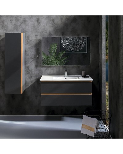 Тумба под раковину Boheme Armadi Art Capolda 100 849-100-A подвесная Антрацит