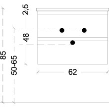 Тумба под раковину Boheme Armadi Art Capolda 65 849-065-LA подвесная Latte