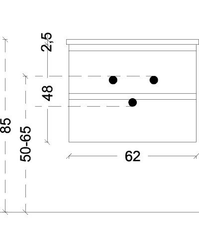 Тумба под раковину Boheme Armadi Art Capolda 65 849-065-WW подвесная Белая Дерево