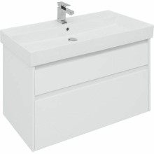 Тумба под раковину Aquanet Nova Lite Slim Synergy 100 249940 подвесная Белая глянцевая