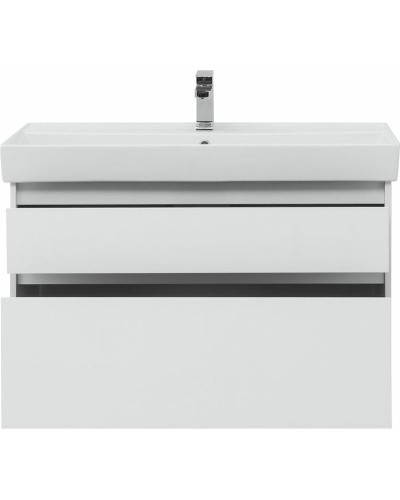 Тумба под раковину Aquanet Nova Lite Slim Synergy 100 249940 подвесная Белая глянцевая