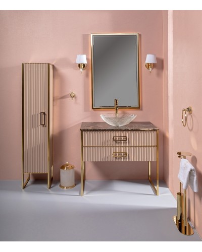 Тумба под раковину Boheme Armadi Art Monaco 100 867-100-CPG Капучино глянец Золото
