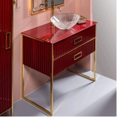 Тумба под раковину Boheme Armadi Art Monaco 100 867-100-RG Бордо глянец Золото