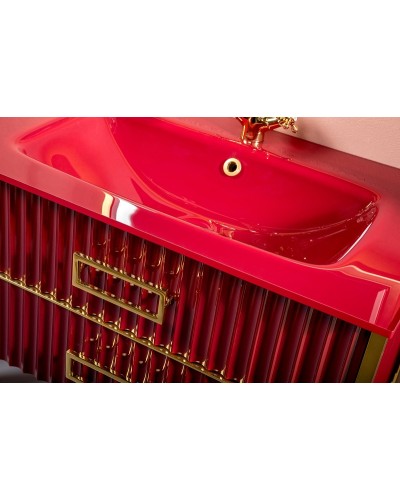 Тумба под раковину Boheme Armadi Art Monaco 80 866-080-RG Бордо глянец Золото