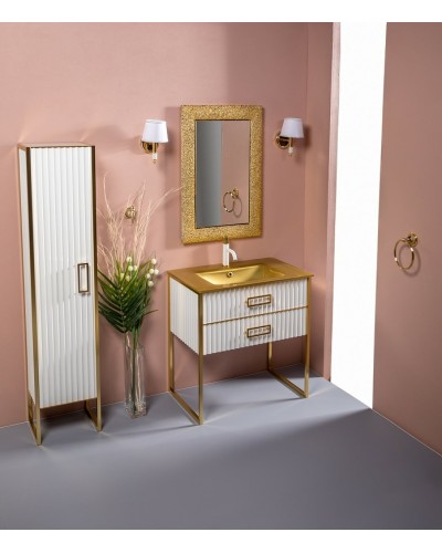 Тумба под раковину Boheme Armadi Art Monaco 80 866-080-WG Белый глянец Золото