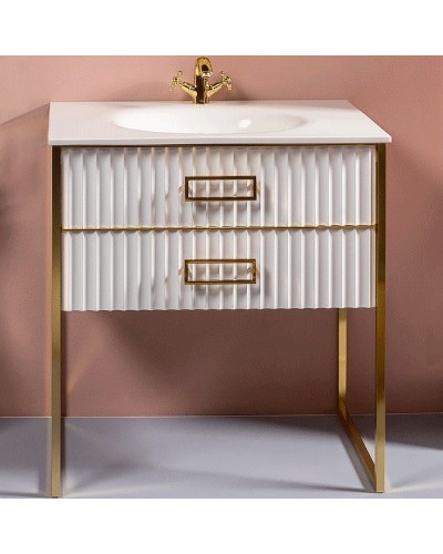 Тумба под раковину Boheme Armadi Art Monaco 80 866-080-WG Белый глянец Золото