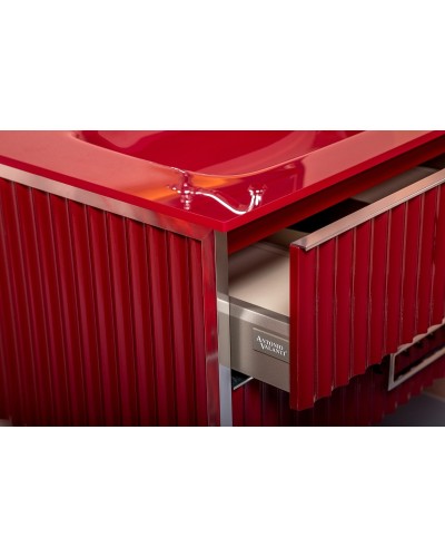 Тумба под раковину Boheme Armadi Art Monaco 100 866-100-RCR Бордо глянец Хром