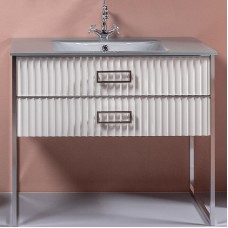 Тумба под раковину Boheme Armadi Art Monaco 100 866-100-WCR Белый глянец Хром